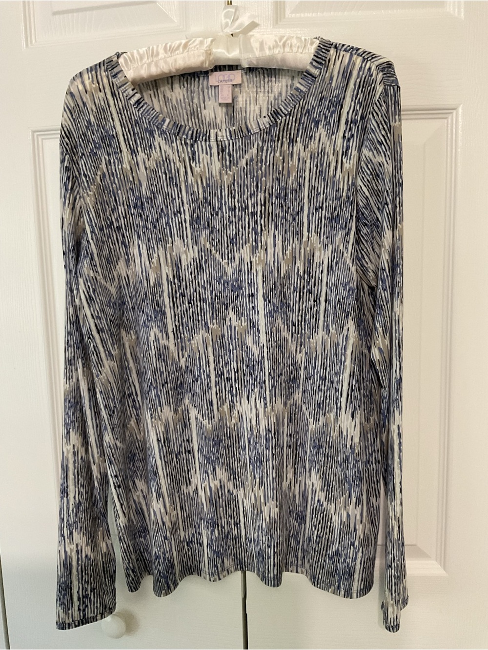 Logo abstract Patterned Long-Sleeve Top